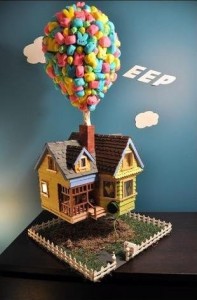 "Eep"--a clever play on Pixar's "Up" Film--The Winner of the Washington Post's 2010 Peeps Diorama Contest
