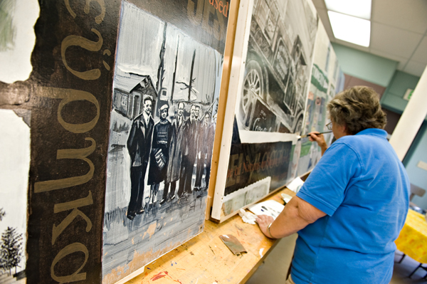 Mural Restoration--Marty Lovely TWO Retouching Mural