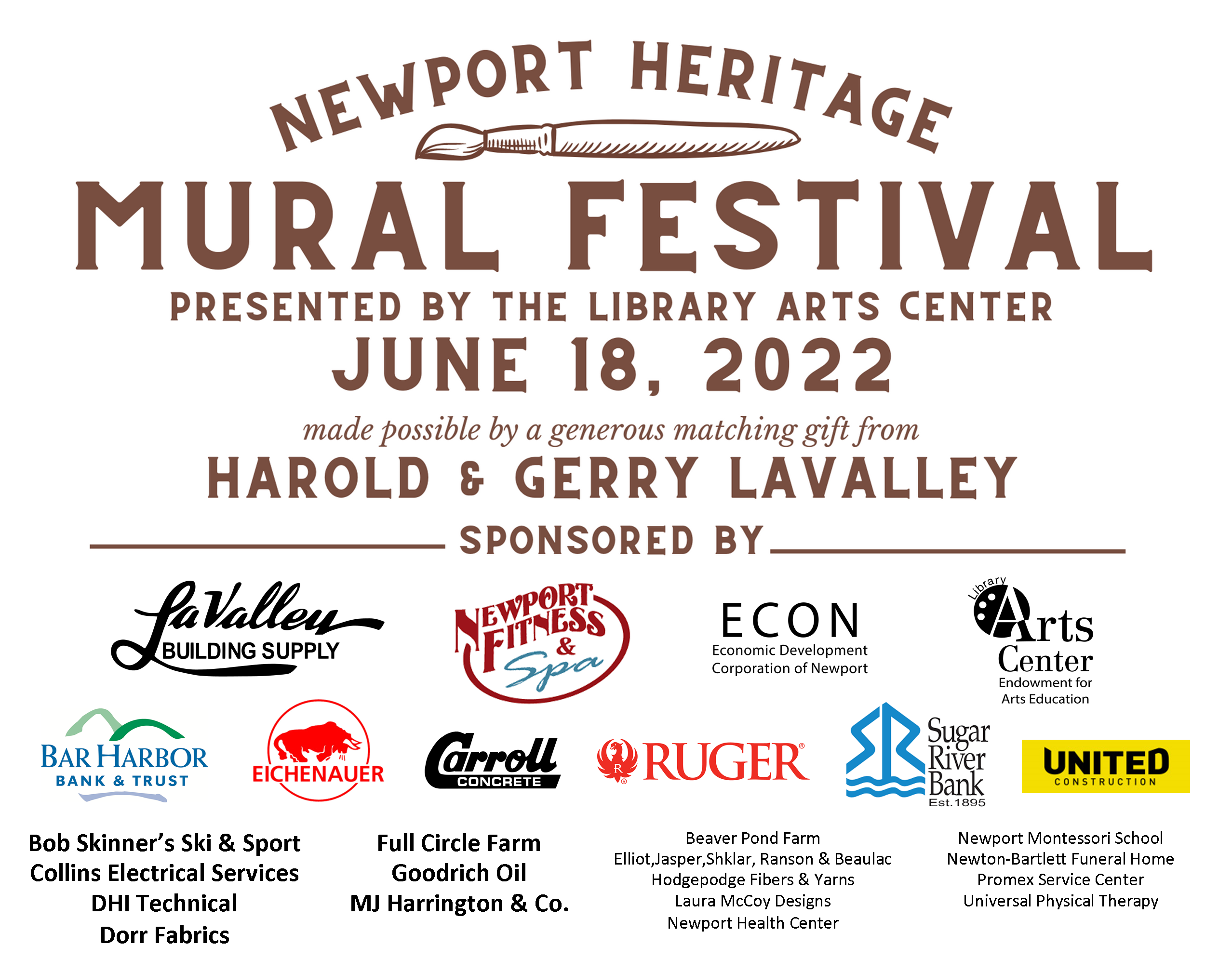 Mural Reproduction Sponsors